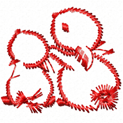 Rabbits Embroidery Design 1